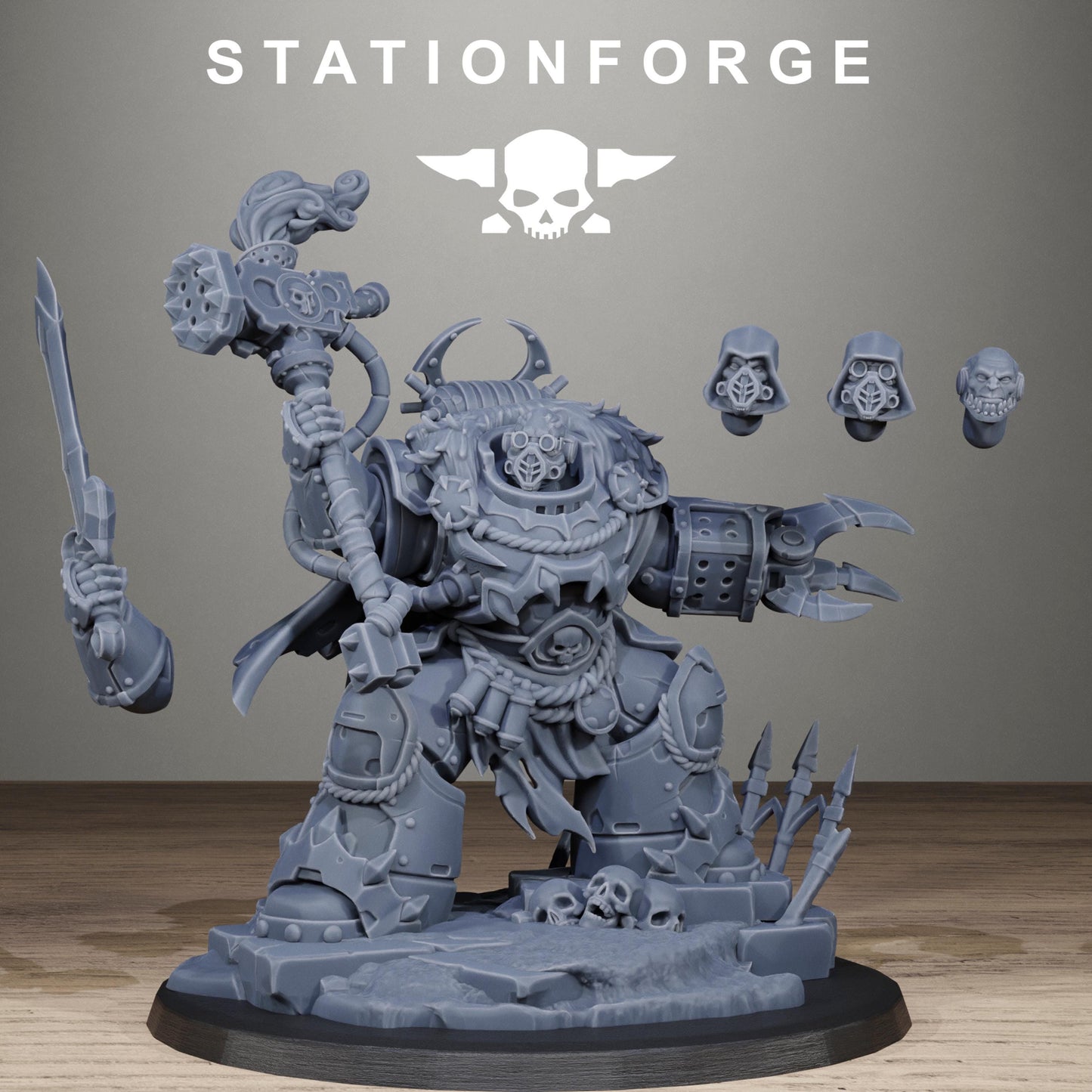 Corrupted Guard Zorvan Lord, Modular Sci-Fi Imperial Infantry by STATIONFORGE, Grimdark Wargames Proxy