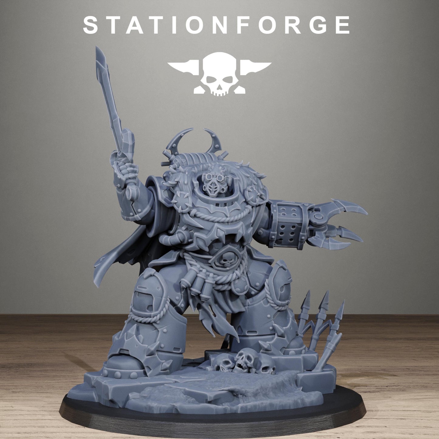 Corrupted Guard Zorvan Lord, Modular Sci-Fi Imperial Infantry by STATIONFORGE, Grimdark Wargames Proxy