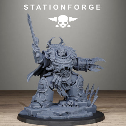 Corrupted Guard Zorvan Lord, Modular Sci-Fi Imperial Infantry by STATIONFORGE, Grimdark Wargames Proxy