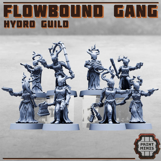 Hydro Guild Gang, Sci-Fi Grimdark Civilians by Print Minis, Hive City Skirmish
