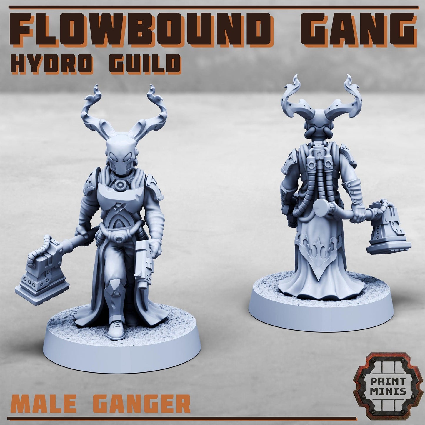 Hydro Guild Gang, Sci-Fi Grimdark Civilians by Print Minis, Hive City Skirmish
