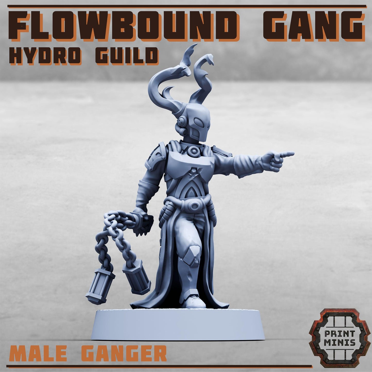 Hydro Guild Gang, Sci-Fi Grimdark Civilians by Print Minis, Hive City Skirmish