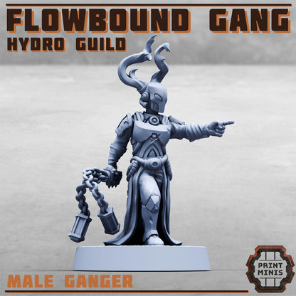 Hydro Guild Gang, Sci-Fi Grimdark Civilians by Print Minis, Hive City Skirmish