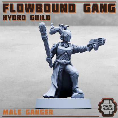 Hydro Guild Gang, Sci-Fi Grimdark Civilians by Print Minis, Hive City Skirmish