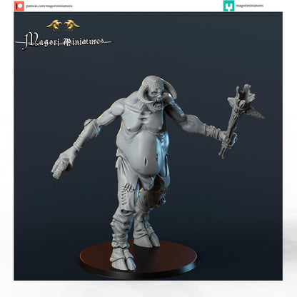 Giant and Warhounds, Fantasy Skirmish Miniatures by Magori Miniatures, perfect for Fantasy Wargames and RPGs