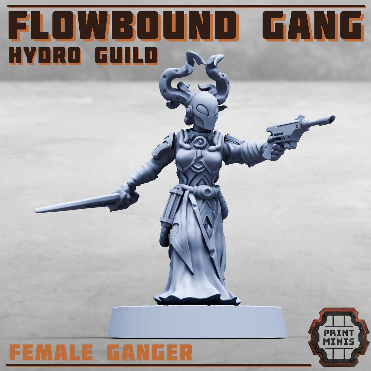 Hydro Guild Gang, Sci-Fi Grimdark Civilians by Print Minis, Hive City Skirmish