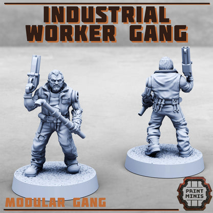 Industrial Worker Gang, Sci-Fi Grimdark Civilians by STATIONFORGE, Hive City Skirmish