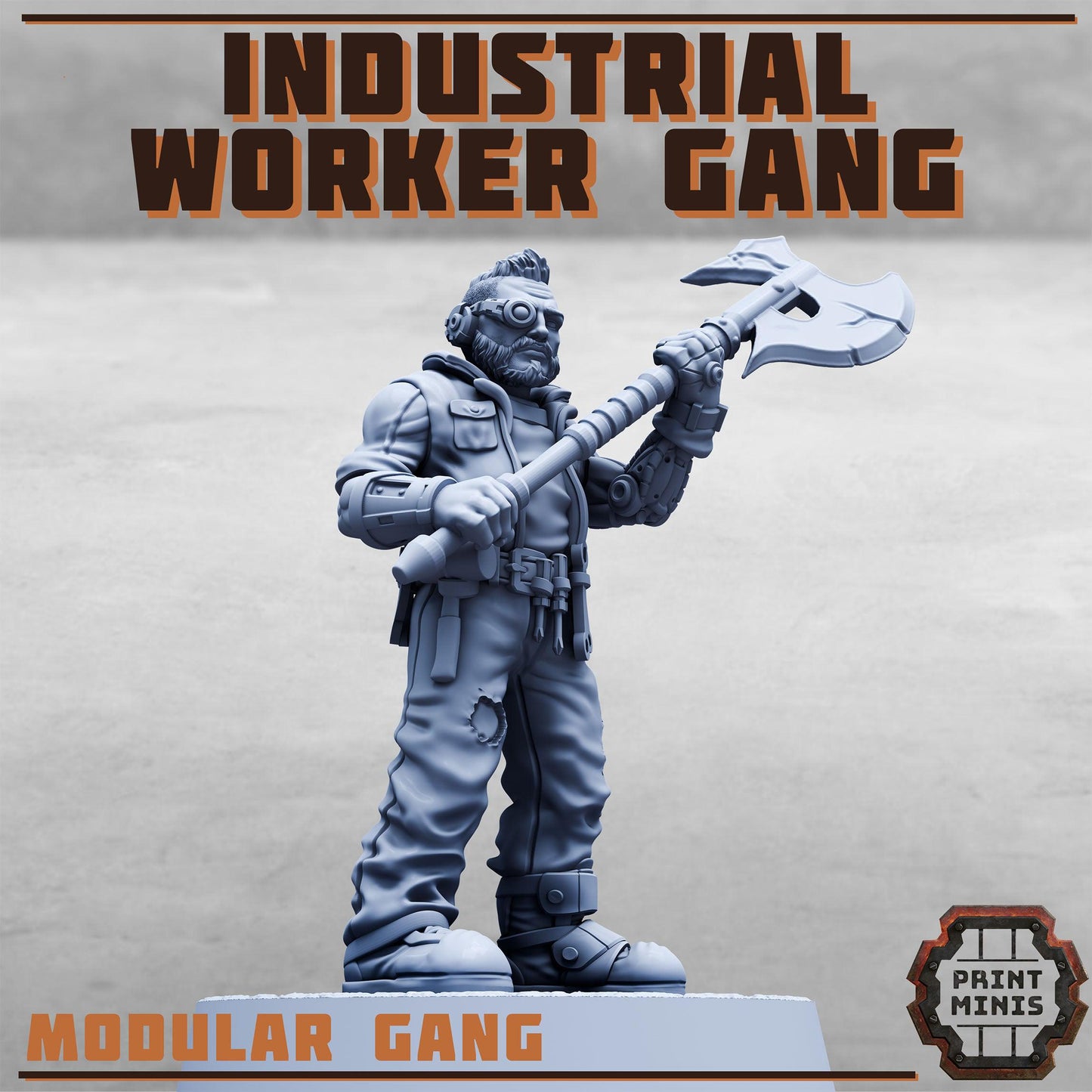 Industrial Worker Gang, Sci-Fi Grimdark Civilians by STATIONFORGE, Hive City Skirmish