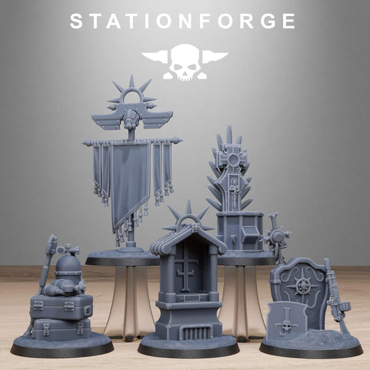 RoyalGuard Objective Marker, Modular Sci-Fi Marine warriors by STATIONFORGE, Grimdark Wargames Proxy