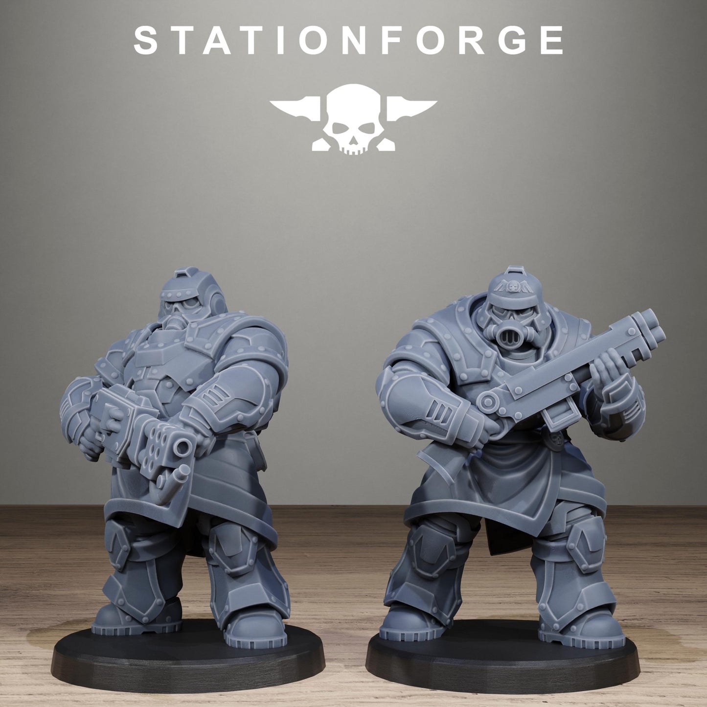 Grimguard Skull Wardens, Modular Sci-Fi Imperial Infantry by STATIONFORGE, Grimdark Wargames Proxy