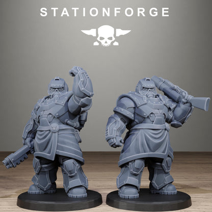Grimguard Skull Wardens, Modular Sci-Fi Imperial Infantry by STATIONFORGE, Grimdark Wargames Proxy