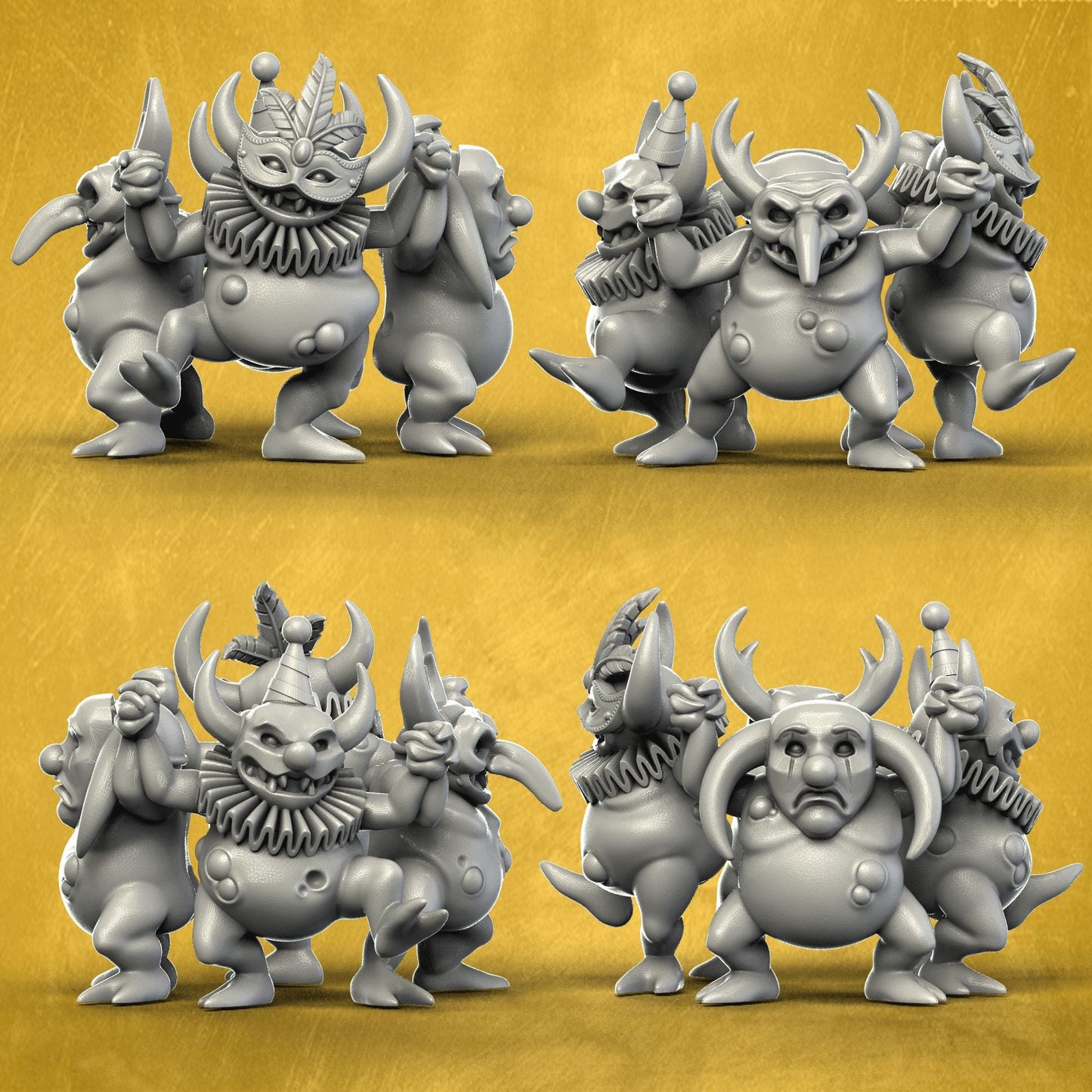 Carnival Gigglers by Punga Miniatures - Wargame Scale 3D Printed Miniature