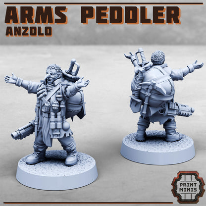 Arms Peddler, Sci-Fi Grimdark Civilians by Print Minis, Hive City Skirmish