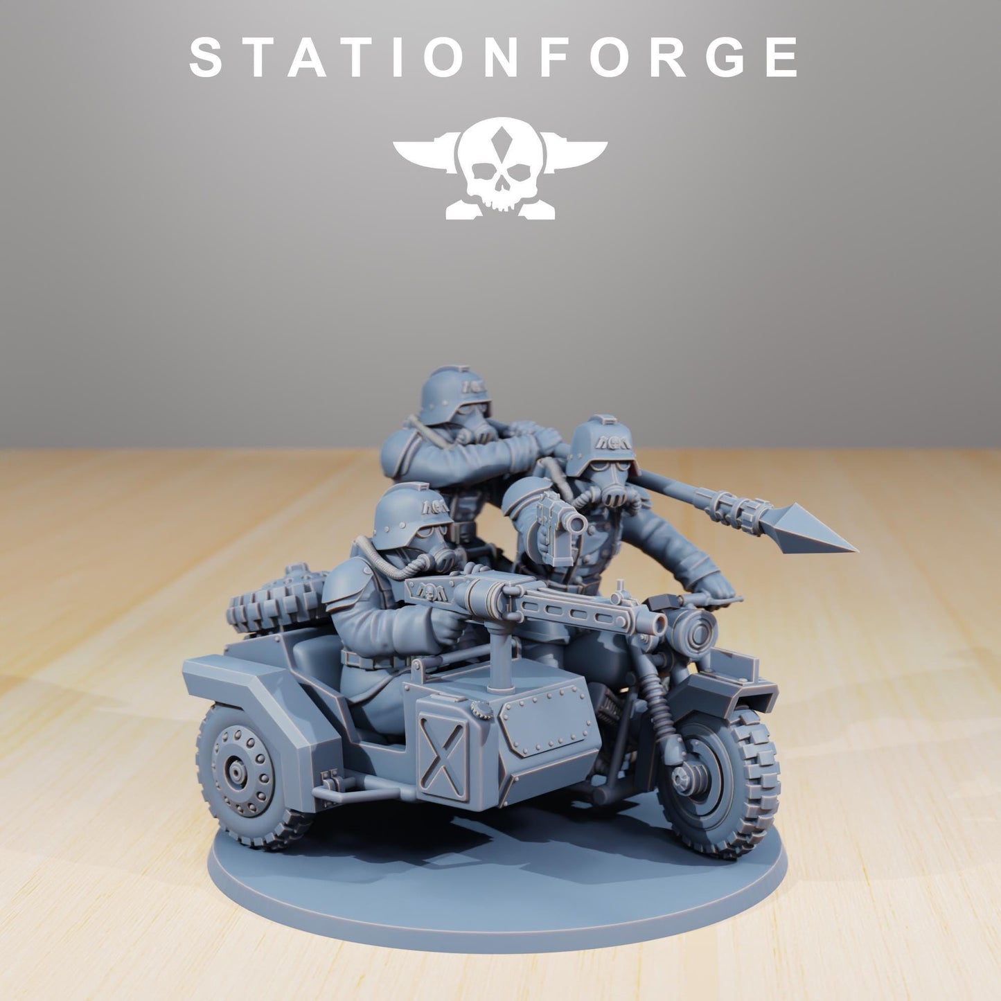 GrimGuard Cavalry, Modular Set Miniatures by STATIONFORGE,  Imperial guard cavalry regiment