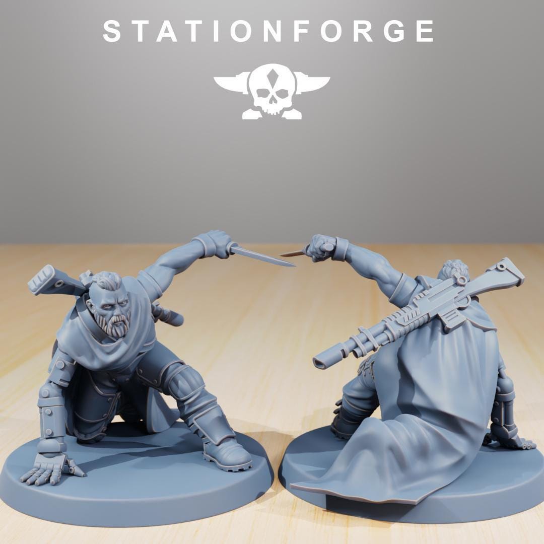 Vaskar Orkaz Hunters, Death Korps Proxy, Sci-Fi Wargames Miniatures by STATIONFORGE