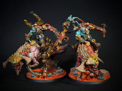 Orkaz Beast Boss, Space-Faring Orkish Menace Sculpted by STATIONFORGE, Grimdark Compatible, Sci-Fi Wargame Scale