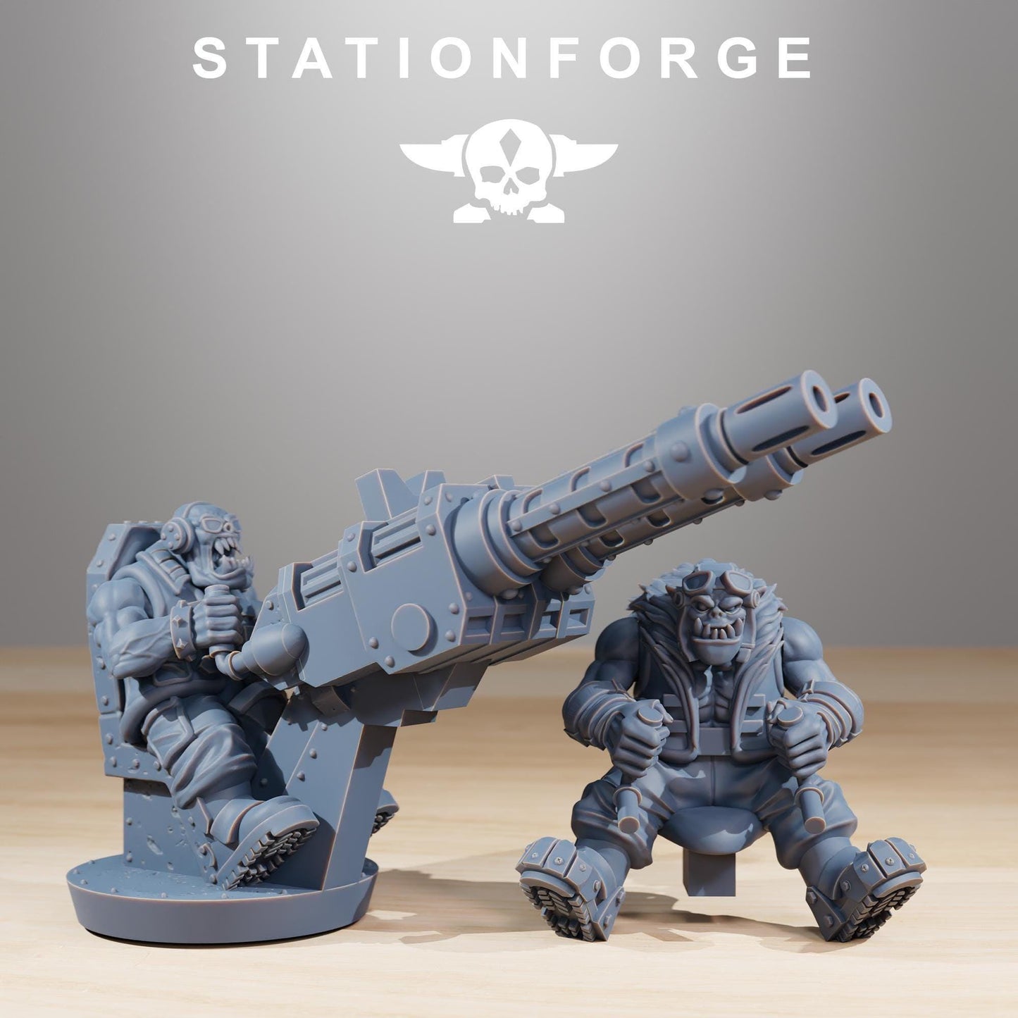 Orkaz Dragon Bomba, Space-Faring Orkish Menace Sculpted by STATIONFORGE, Grimdark Compatible, Sci-Fi Wargame Scale