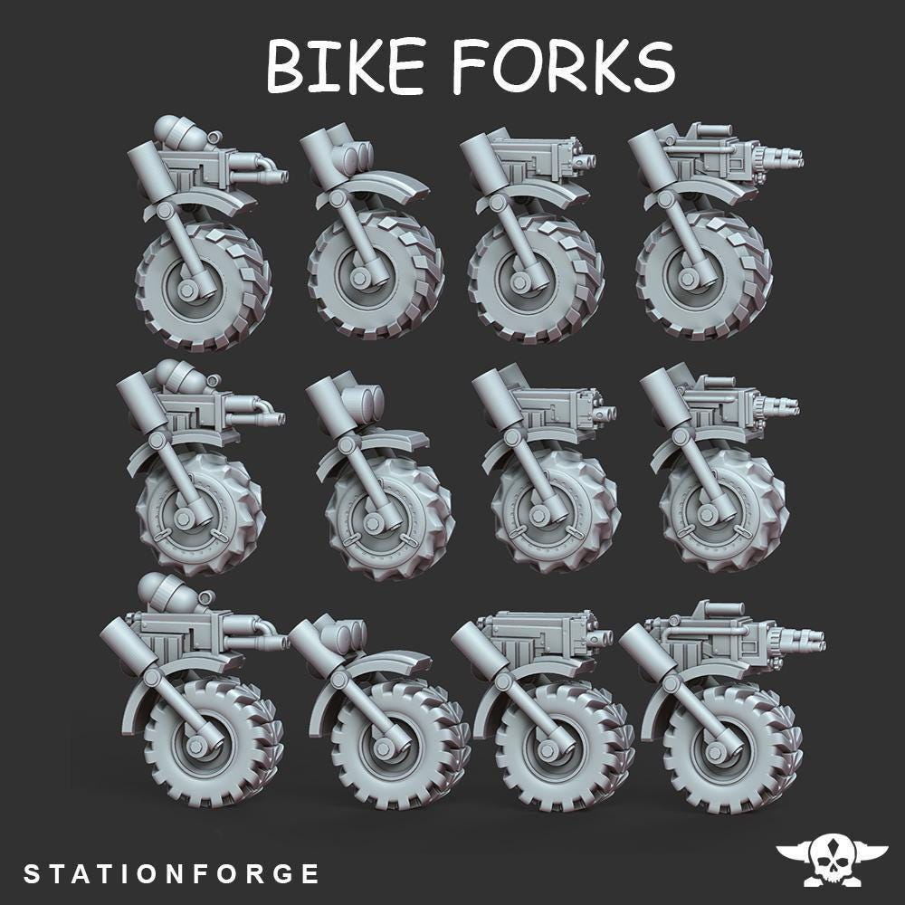Scavenger Bikers, Space Techno-bots, modular Sci-Fi warriors by STATIONFORGE, Sci-Fi Wargames Cyber-themed Grimdark miniatures