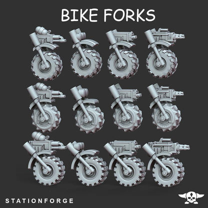 Scavenger Bikers, Space Techno-bots, modular Sci-Fi warriors by STATIONFORGE, Sci-Fi Wargames Cyber-themed Grimdark miniatures