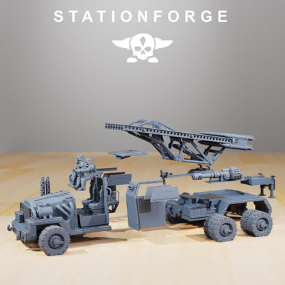 GrimGuard Artillery Truck – Modular Sci-Fi Wargame Vehicle by STATIONFORGE