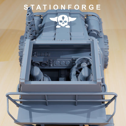 GrimGuard Artillery Truck – Modular Sci-Fi Wargame Vehicle by STATIONFORGE