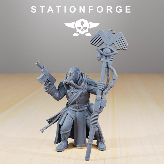 GrimGuard The Curator, Imperial Heroic Agents Sculpted by STATIONFORGE for Wargames set in the Grimdark Future