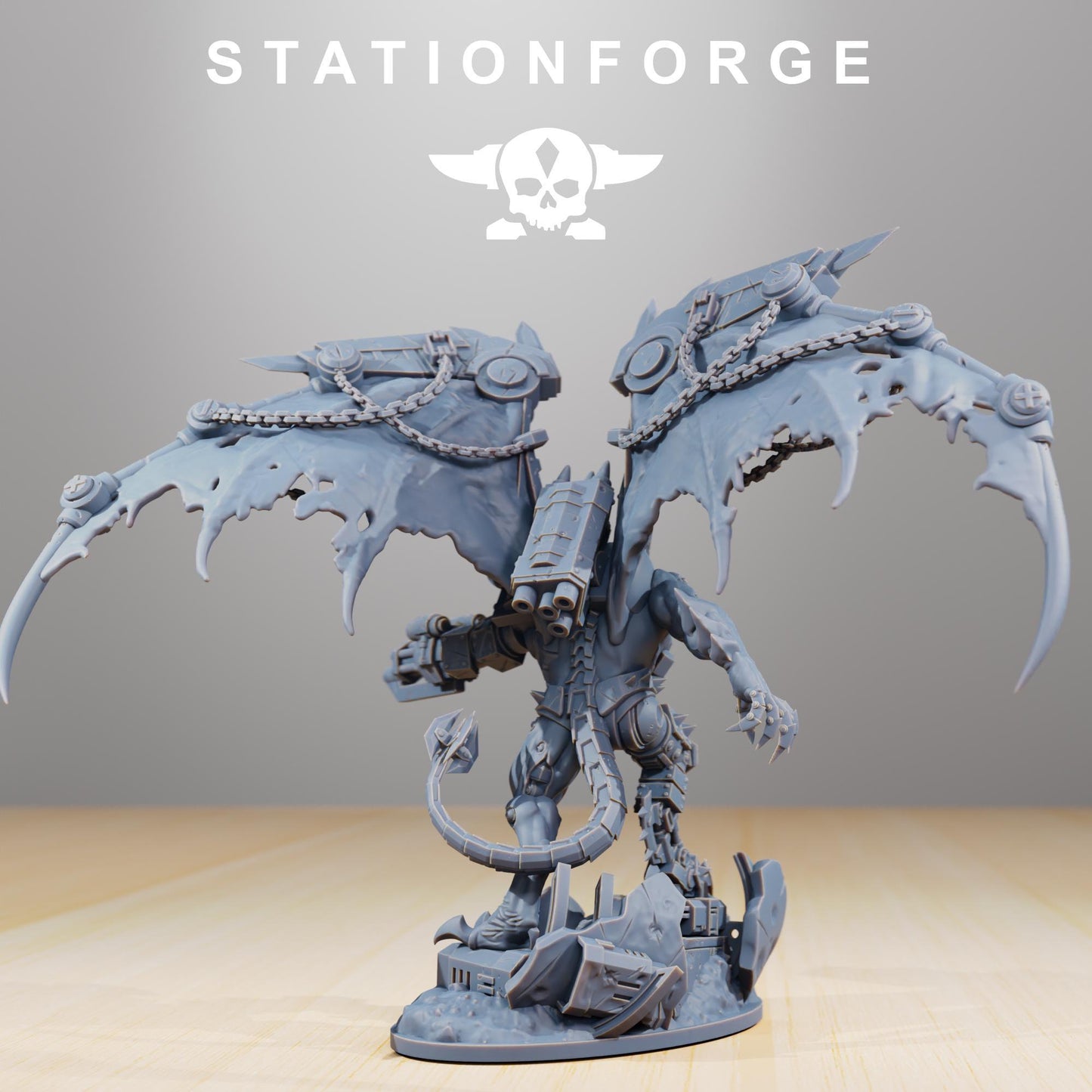 Orkaz Thazaron, Space-Faring Orkish Menace Sculpted by STATIONFORGE, Grimdark Compatible, Sci-Fi Wargame Scale