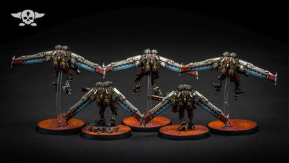 Scavenger Operators, Space Techno-bots, modular Sci-Fi warriors by STATIONFORGE, Sci-Fi Wargames Cyber-themed Grimdark miniatures