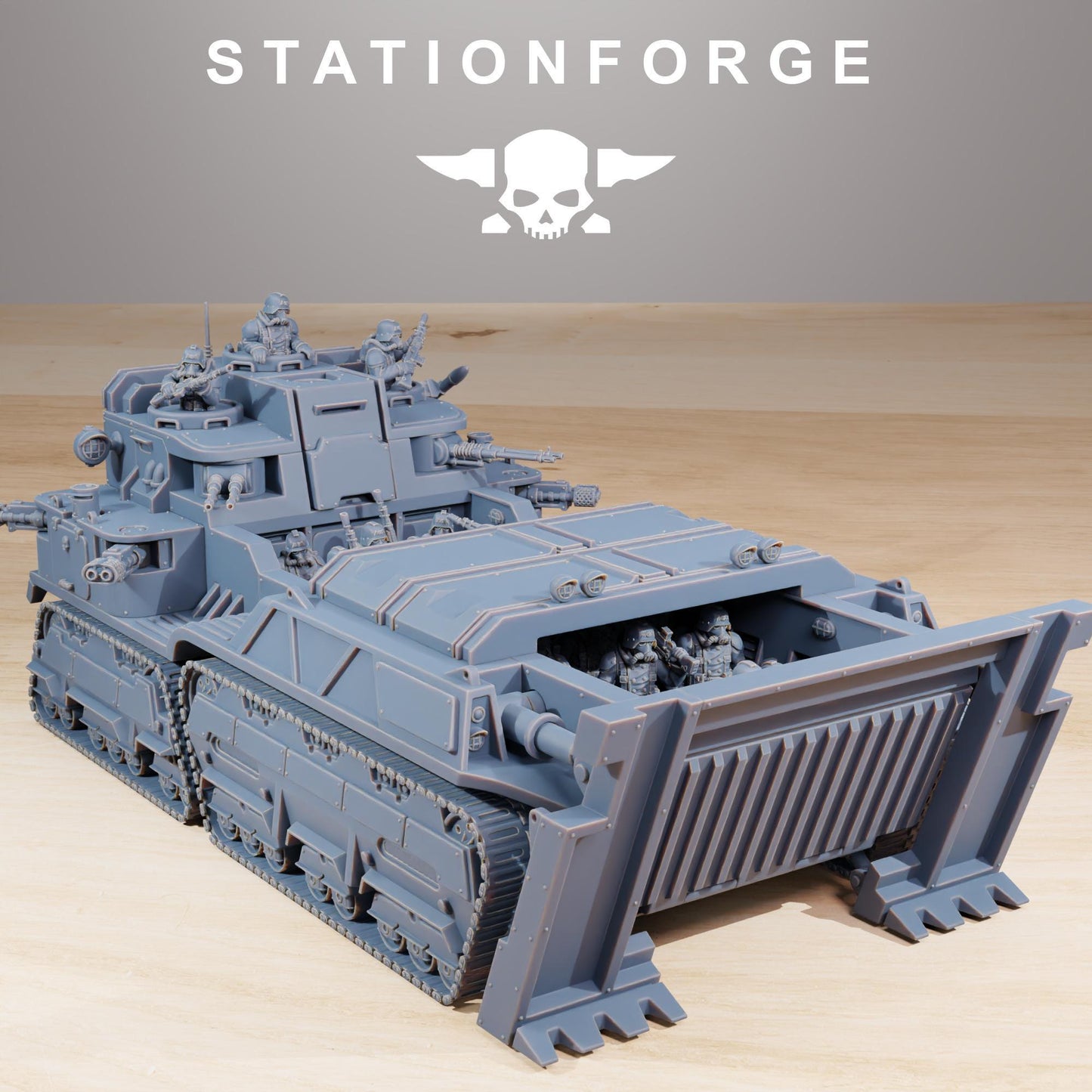 GrimGuard Transport Tank, Sci-Fi Wargame Miniature by STATIONFORGE