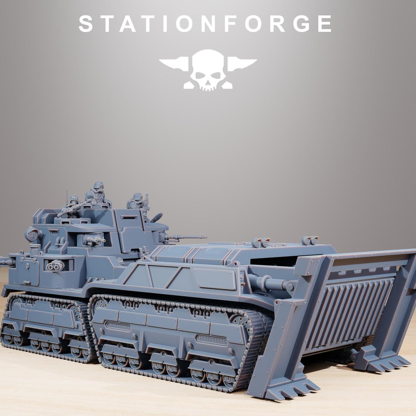 GrimGuard Transport Tank, Sci-Fi Wargame Miniature by STATIONFORGE