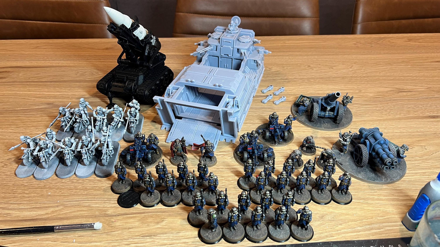 GrimGuard Transport Tank, Sci-Fi Wargame Miniature by STATIONFORGE