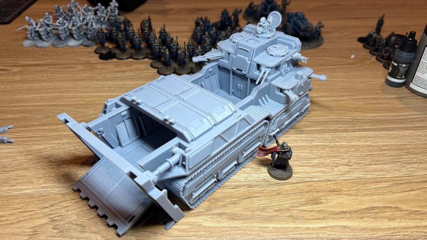 GrimGuard Transport Tank, Sci-Fi Wargame Miniature by STATIONFORGE