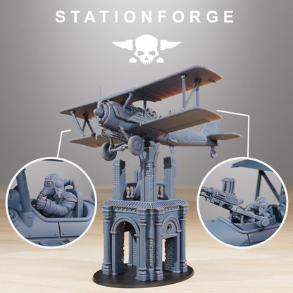 GrimGuard SF-14A Biplane, Modular Sci-Fi Wargames Proxy by STATIONFORGE
