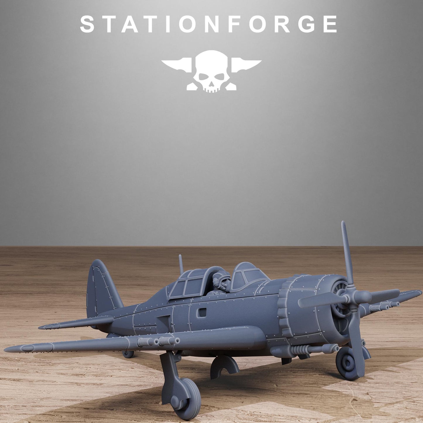 FreeGuard ThunderBolt, Modular Sci-Fi Vehicle by STATIONFORGE, Sci-Fi Wargames Proxy, Imperial Guard Navy Fighters