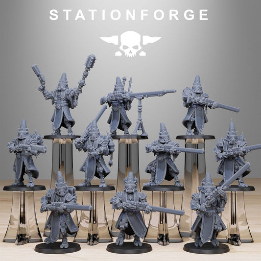 STATIONFORGE Sci-Fi Wargame Miniatures, Scavenger Hooded Cultists