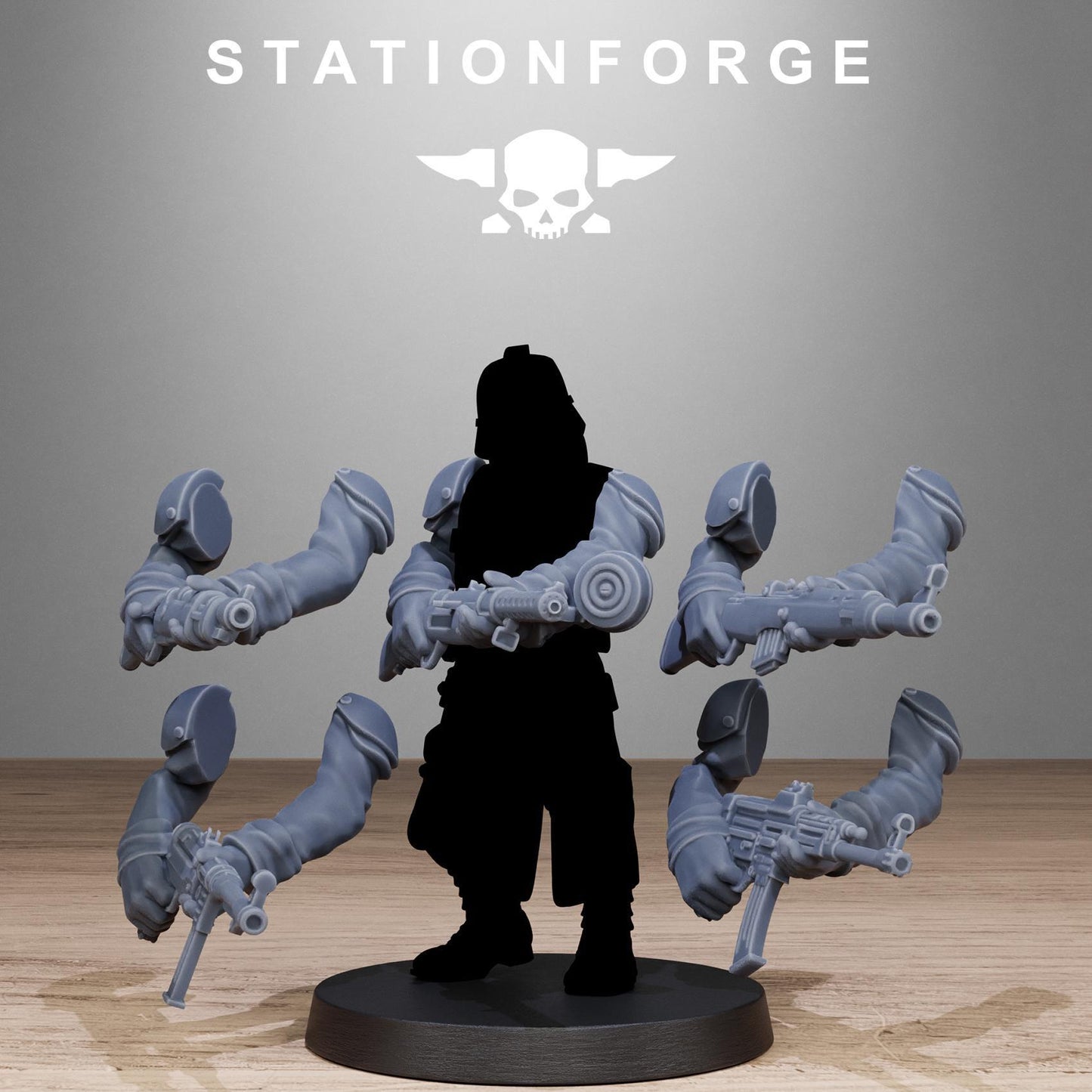 GrimGuard German Weapons Pack, Death Korps Bitz, Sci-Fi Wargames Miniatures by STATIONFORGE