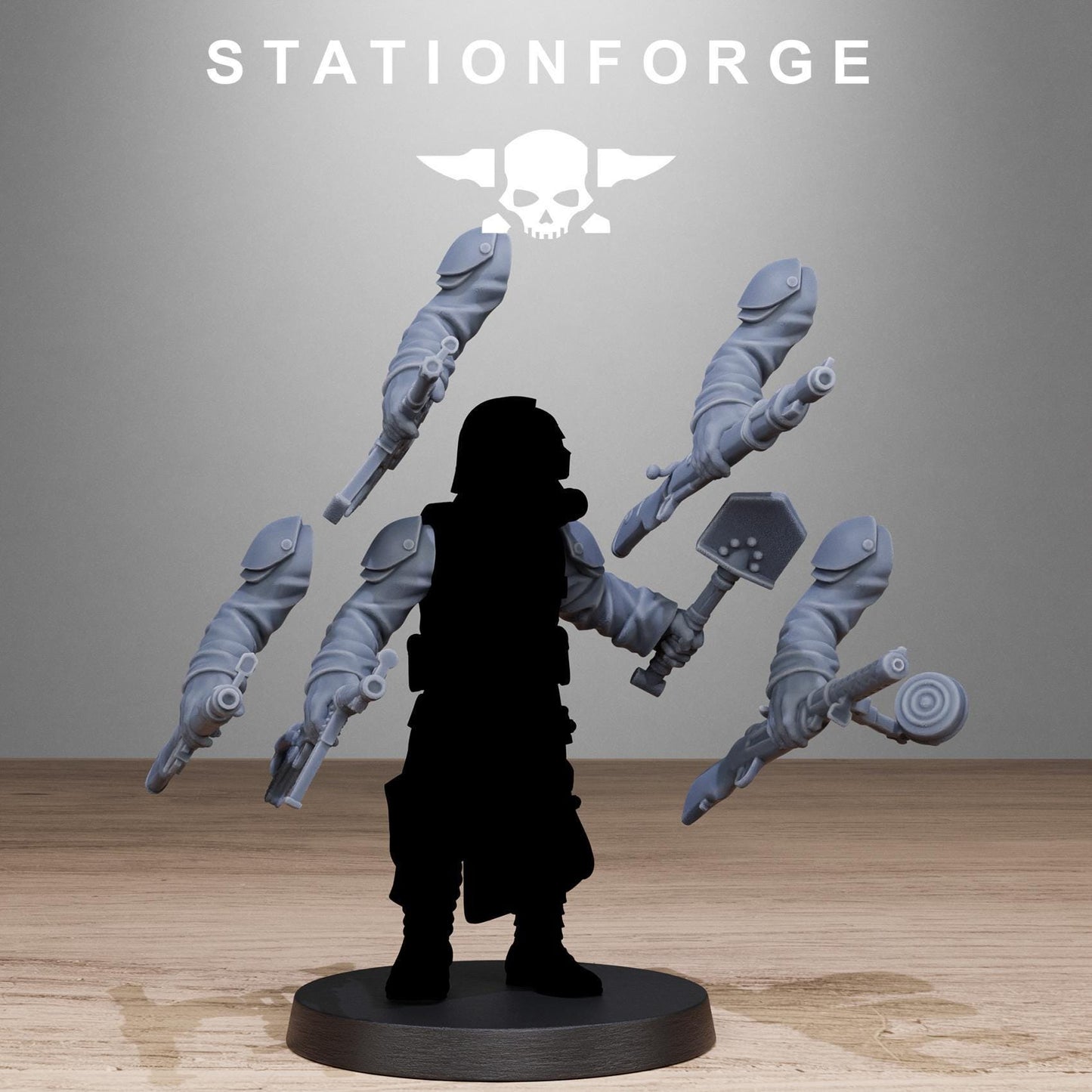 GrimGuard German Weapons Pack, Death Korps Bitz, Sci-Fi Wargames Miniatures by STATIONFORGE