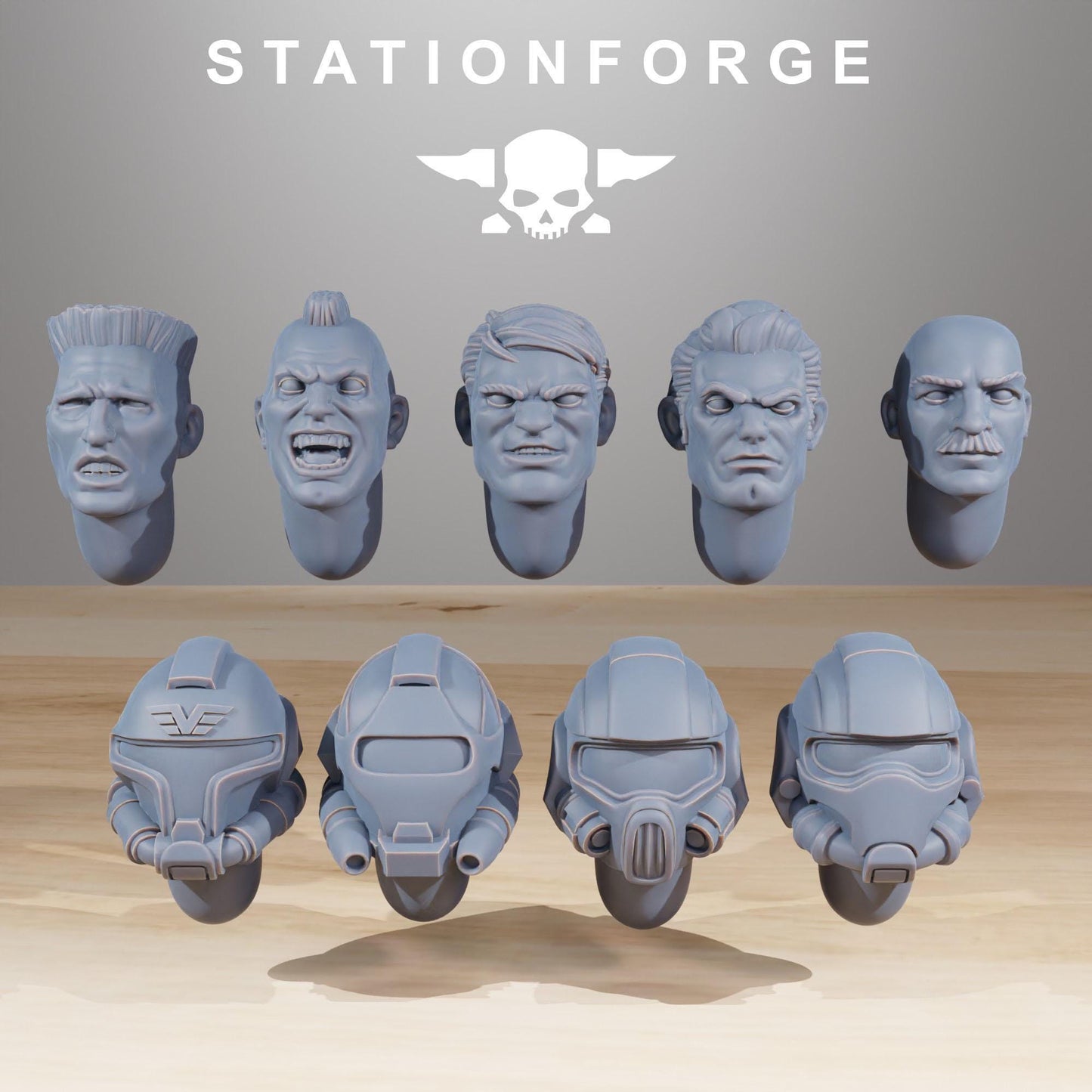 Vaskar Freedom Fighters, Death Korps Proxy, Sci-Fi Wargames Miniatures by STATIONFORGE