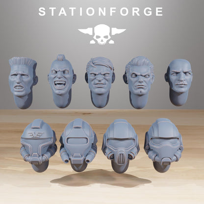 Vaskar Freedom Fighters, Death Korps Proxy, Sci-Fi Wargames Miniatures by STATIONFORGE