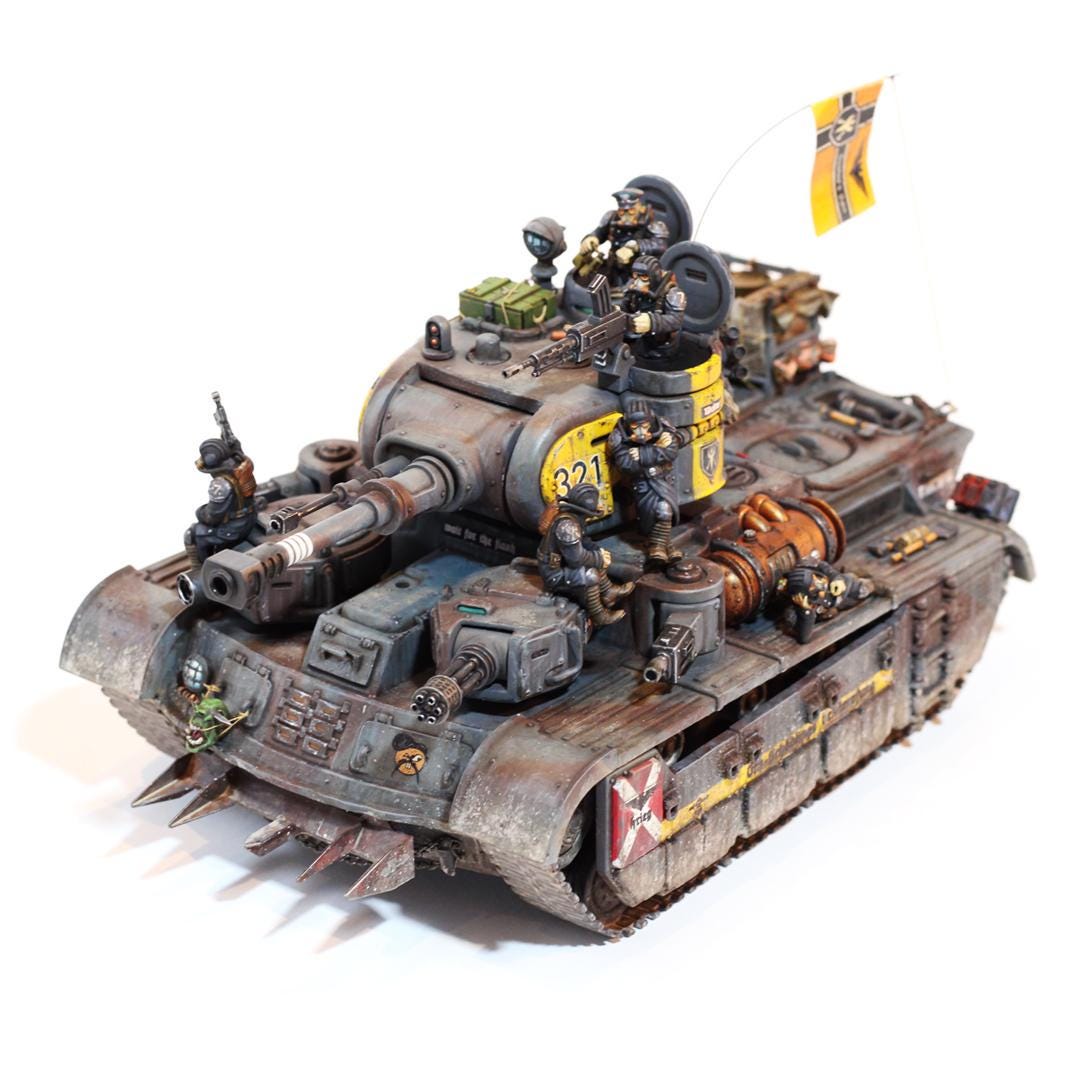 GrimGuard Heavy Battle Tank - Sci-Fi Resin Miniature by STATIONFORGE