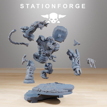 Orkaz Kong, Space-Faring Orkish Menace Sculpted by STATIONFORGE, Grimdark Compatible, Sci-Fi Wargame Scale