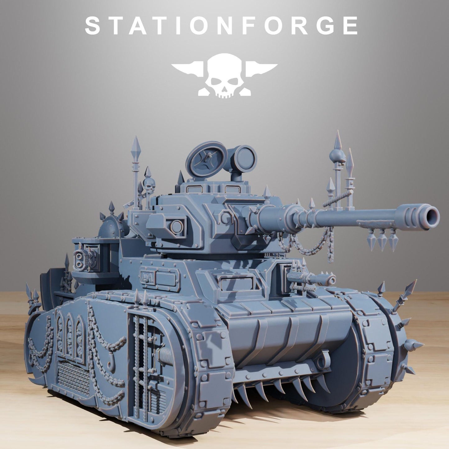 GrimGuard Chaos Tank Conversion Kit – Sci-Fi Miniature by STATIONFORGE