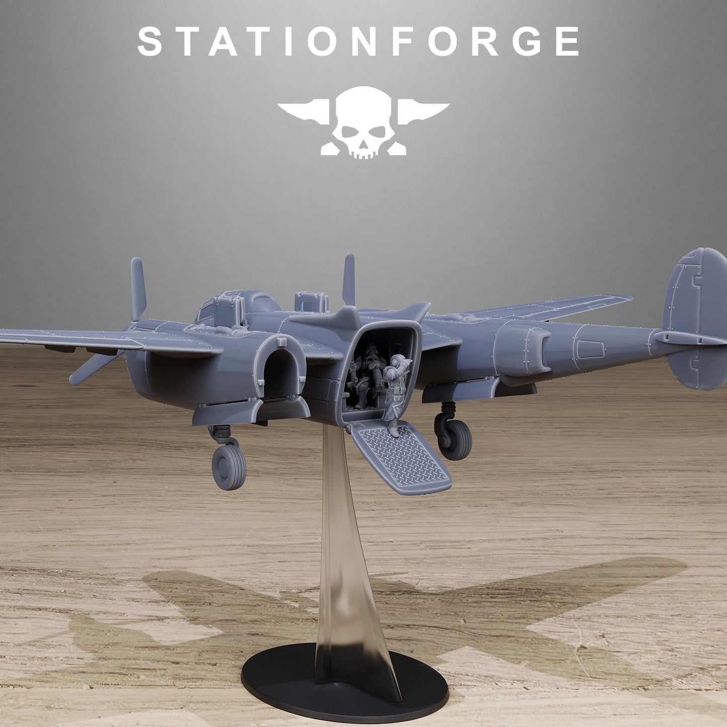 Grimguard Vulture Plane, Sci-Fi Wargames, Resin Miniature by STATIONFORGE