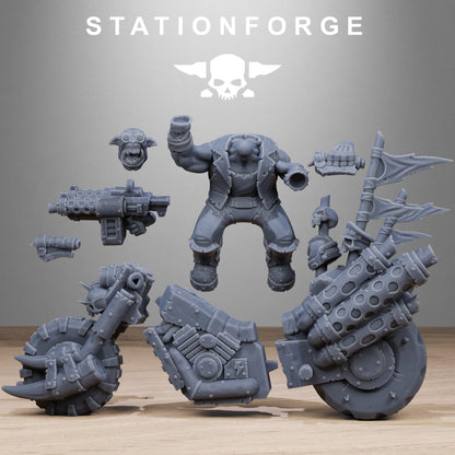 Orkaz Bikers, Sci-Fi Ork Miniatures by STATIONFORGE