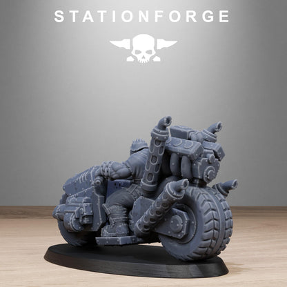 Orkaz Bikers, Sci-Fi Ork Miniatures by STATIONFORGE