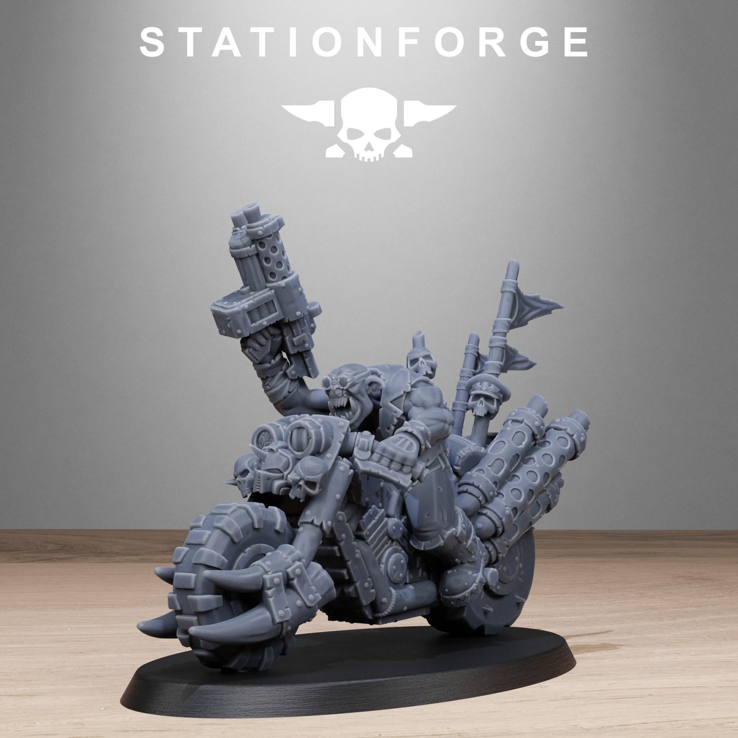Orkaz Bikers, Sci-Fi Ork Miniatures by STATIONFORGE