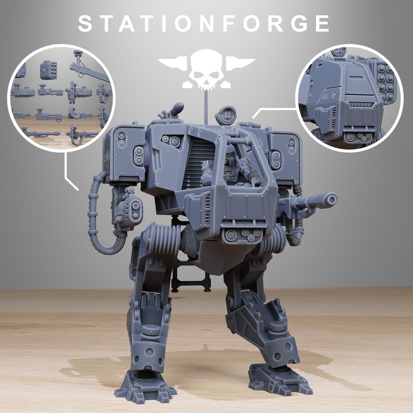 Vaskar Walker, Death Korps Proxy, Sci-Fi Wargames Miniatures by STATIONFORGE