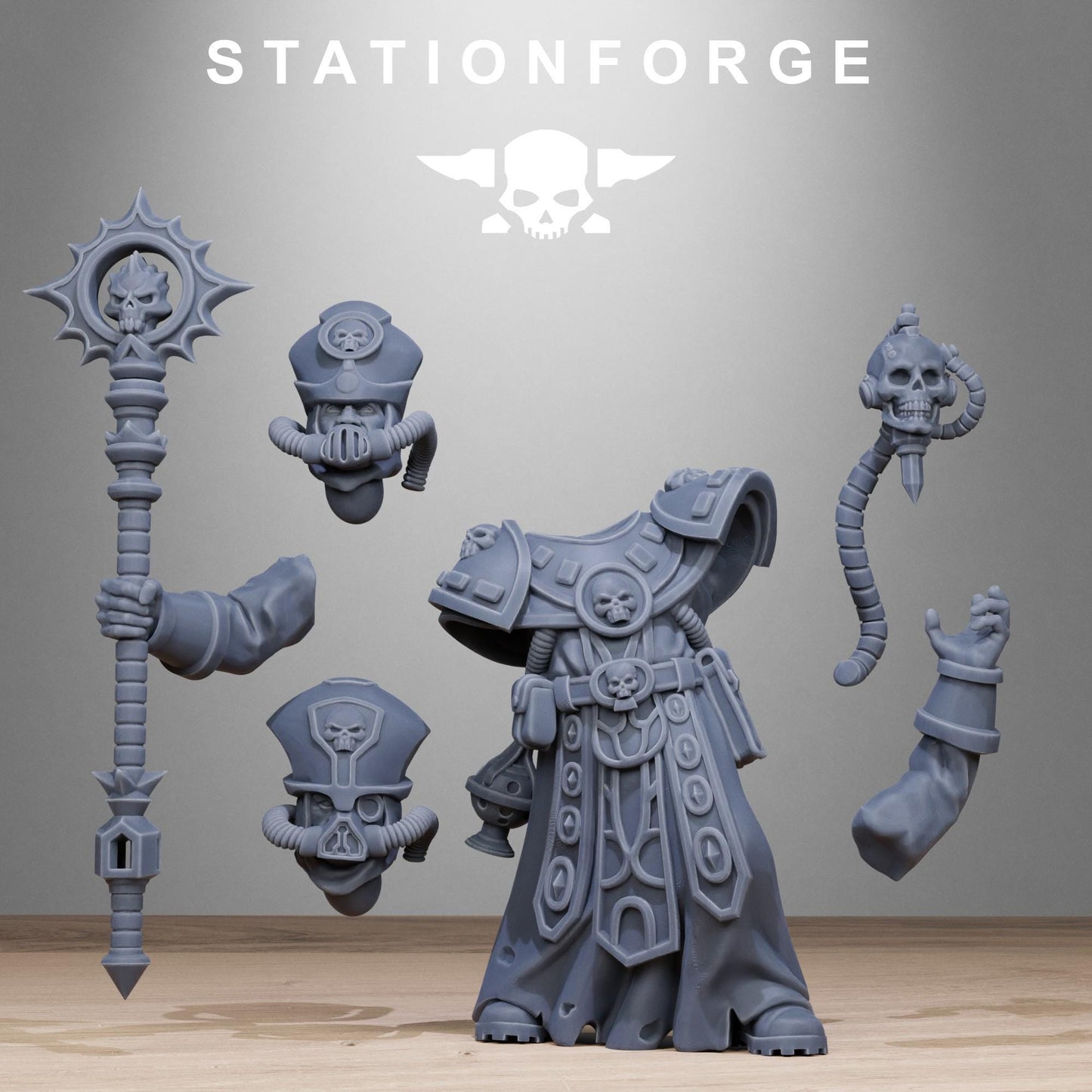 Vodalites Priest Modular Set Miniatures by STATIONFORGE,  Imperial guard infantry regiment