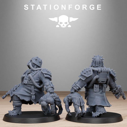 Corrupted Guard Filthcrew Mutants, Imperial Guard Proxy, Sci-Fi Wargames Miniatures by STATIONFORGE