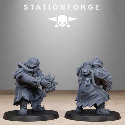 Corrupted Guard Filthcrew Mutants, Imperial Guard Proxy, Sci-Fi Wargames Miniatures by STATIONFORGE